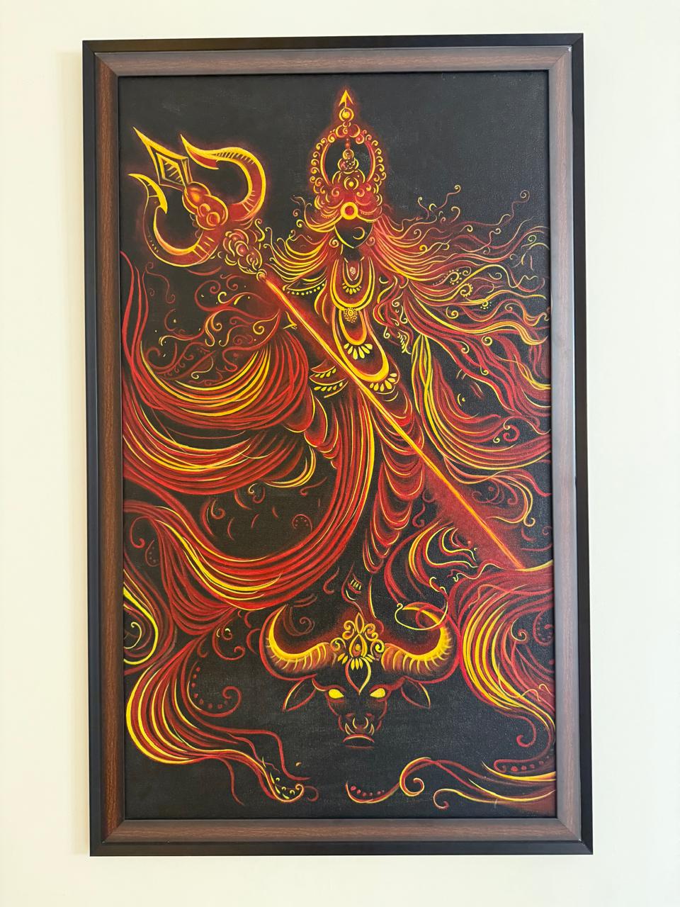 Mahishasura Mardini – framed painting